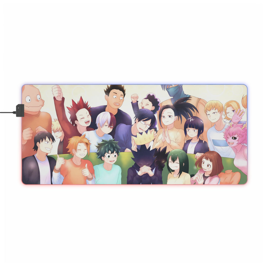 My Hero Academia Izuku Midoriya, Katsuki Bakugou, Tenya Iida, Tsuyu Asui RGB LED Mouse Pad (Desk Mat)