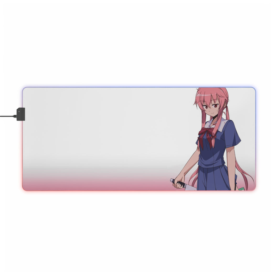 Tapis de souris LED RVB Mirai Nikki Yuno Gasai (tapis de bureau)