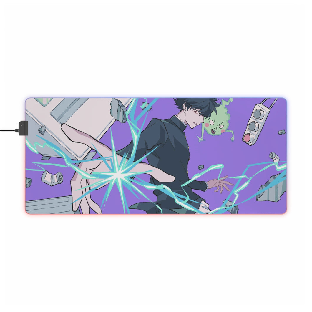 Tapis de souris LED RGB Mob Psycho 100 Shigeo Kageyama (tapis de bureau)