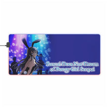 Charger l&#39;image dans la galerie, Tapis de souris LED RVB Rascal Does Not Dream Of Bunny Girl Senpai Poster (tapis de bureau)
