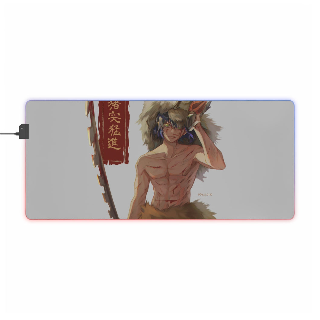 Tapis de souris LED RGB Demon Slayer : Kimetsu No Yaiba (tapis de bureau)