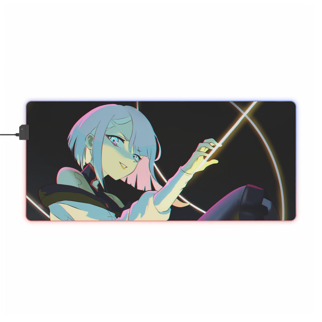 Tapis de souris LED RVB Cyberpunk : Edgerunners (tapis de bureau)