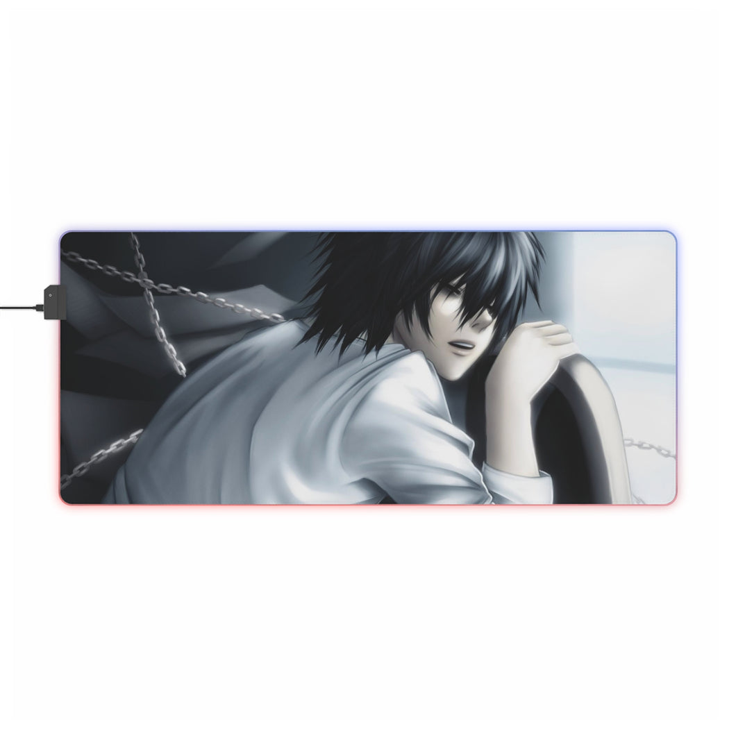 Tapis de souris LED RVB Anime Death Note (tapis de bureau)