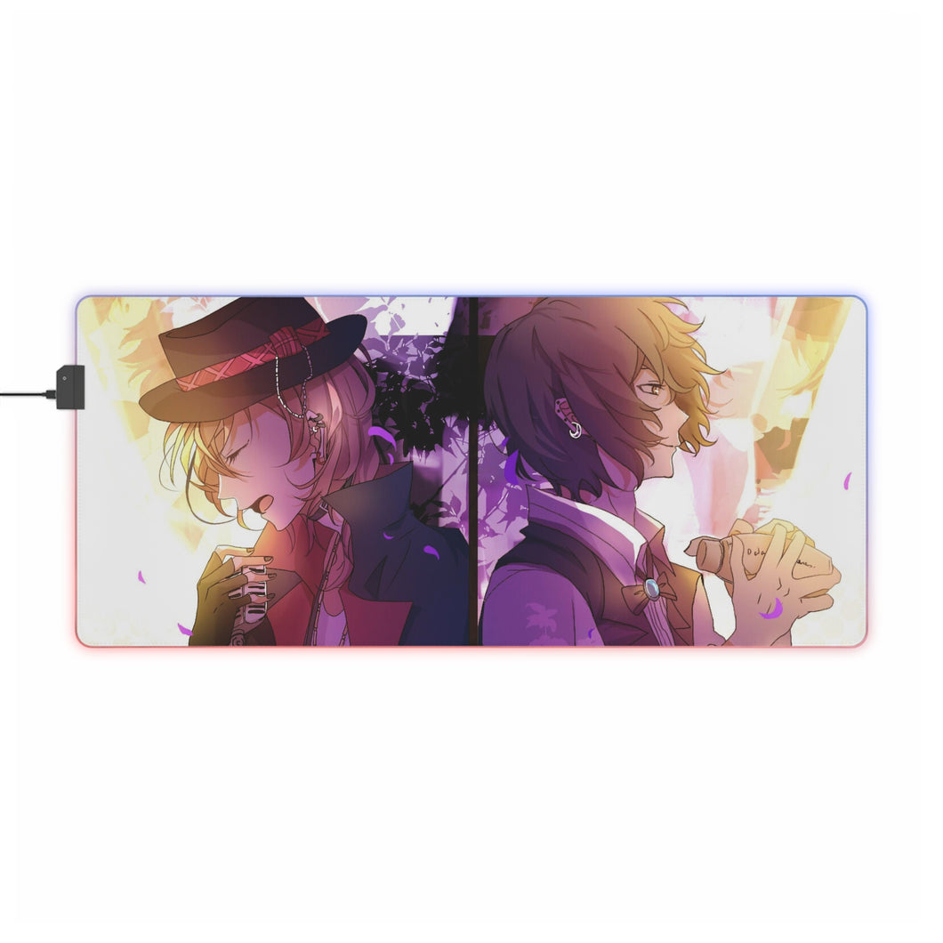 Bungou Stray Dogs Osamu Dazai, Chuuya Nakahara RGB LED Mouse Pad (Desk Mat)