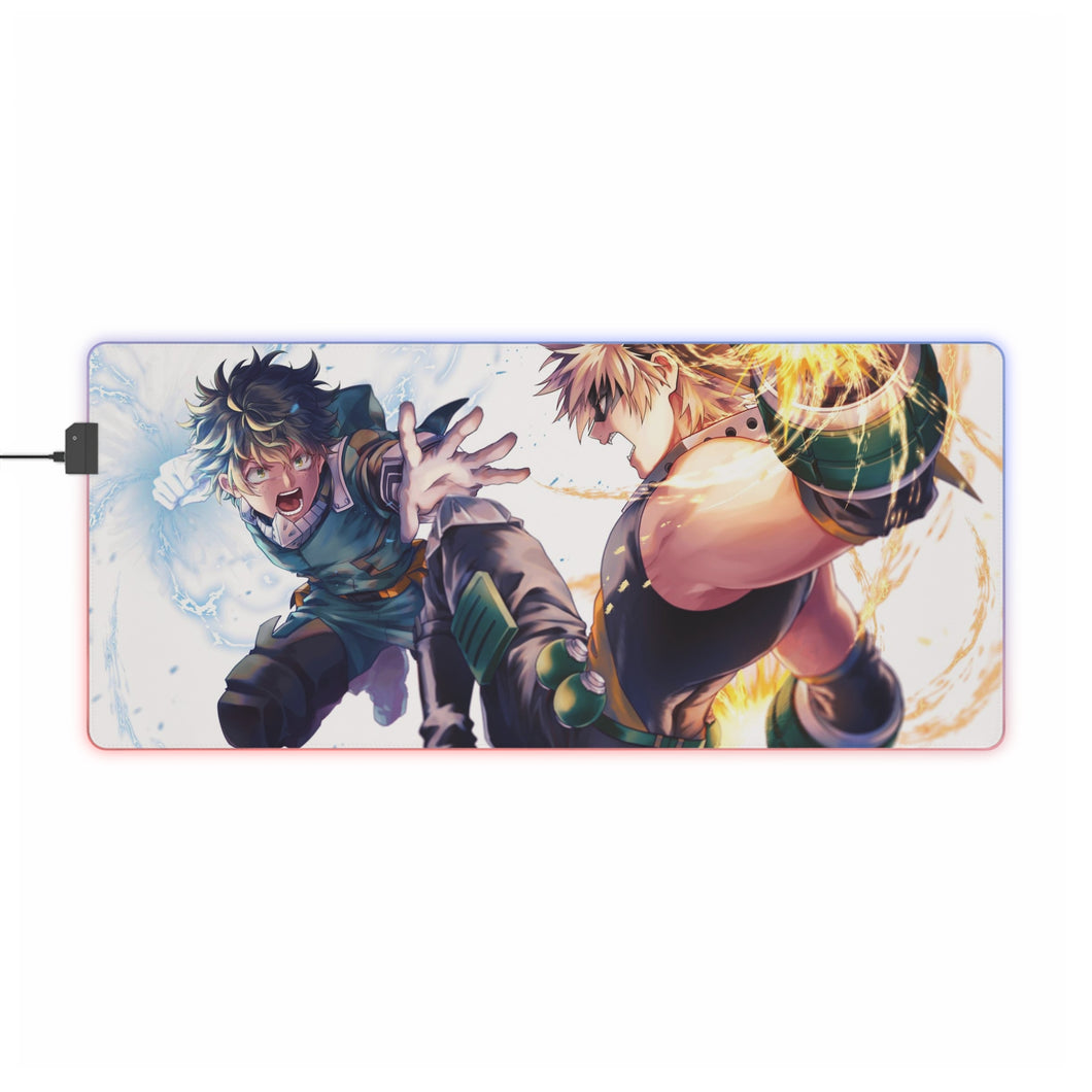 My Hero Academia Izuku Midoriya, Katsuki Bakugou RGB LED Mouse Pad (Desk Mat)