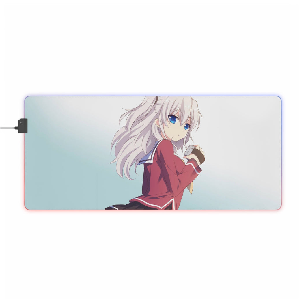 Tapis de souris LED RVB Nao Tomori regardant en arrière (tapis de bureau)