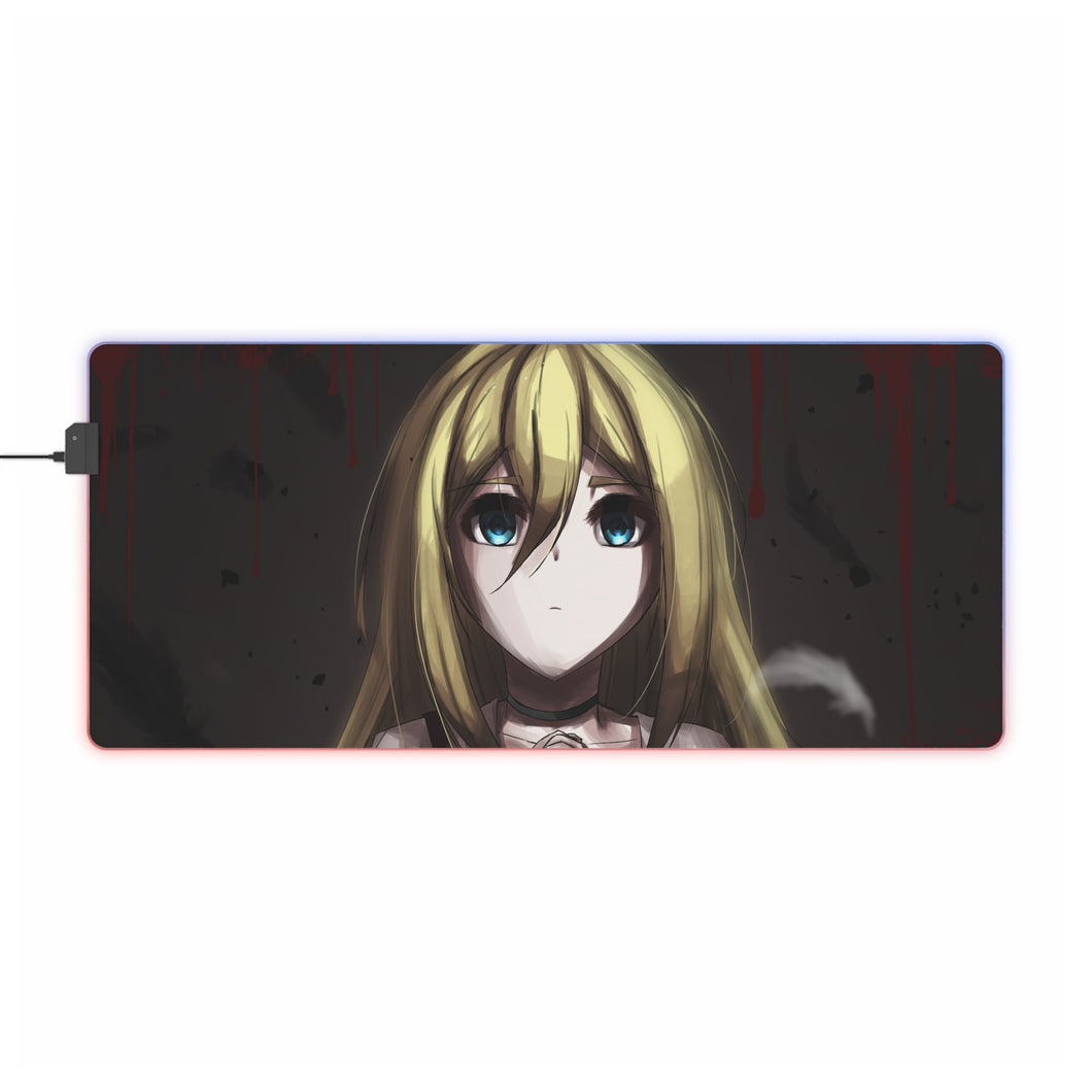 Tapis de souris LED RVB Angels Of Death Rachel Gardner (tapis de bureau)