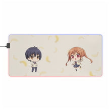 Load image into Gallery viewer, Aho Girl Yoshiko Hanabatake, Akuru Akutsu RGB LED Mouse Pad (Desk Mat)
