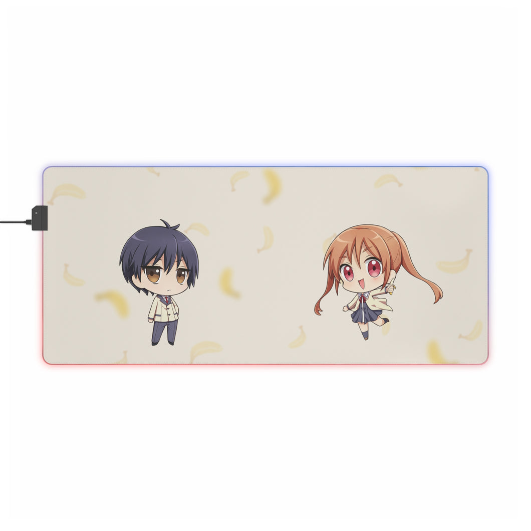 Aho Girl Yoshiko Hanabatake, Akuru Akutsu RGB LED Mouse Pad (Desk Mat)