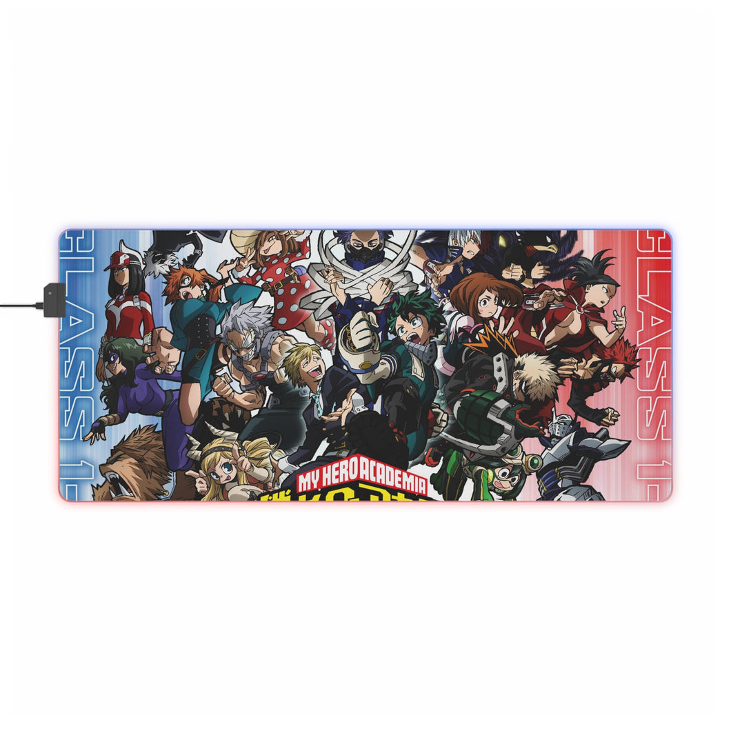 My Hero Academia Izuku Midoriya, Katsuki Bakugou, Ochako Uraraka, Tsuyu Asui RGB LED Mouse Pad (alfombra de escritorio)