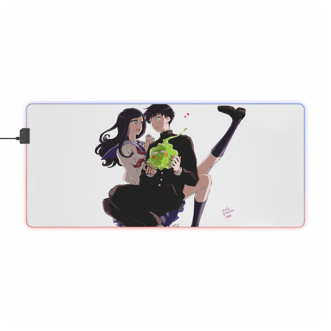 Mob Psycho 100 Shigeo Kageyama, Ekubo RGB LED Mouse Pad (Desk Mat)