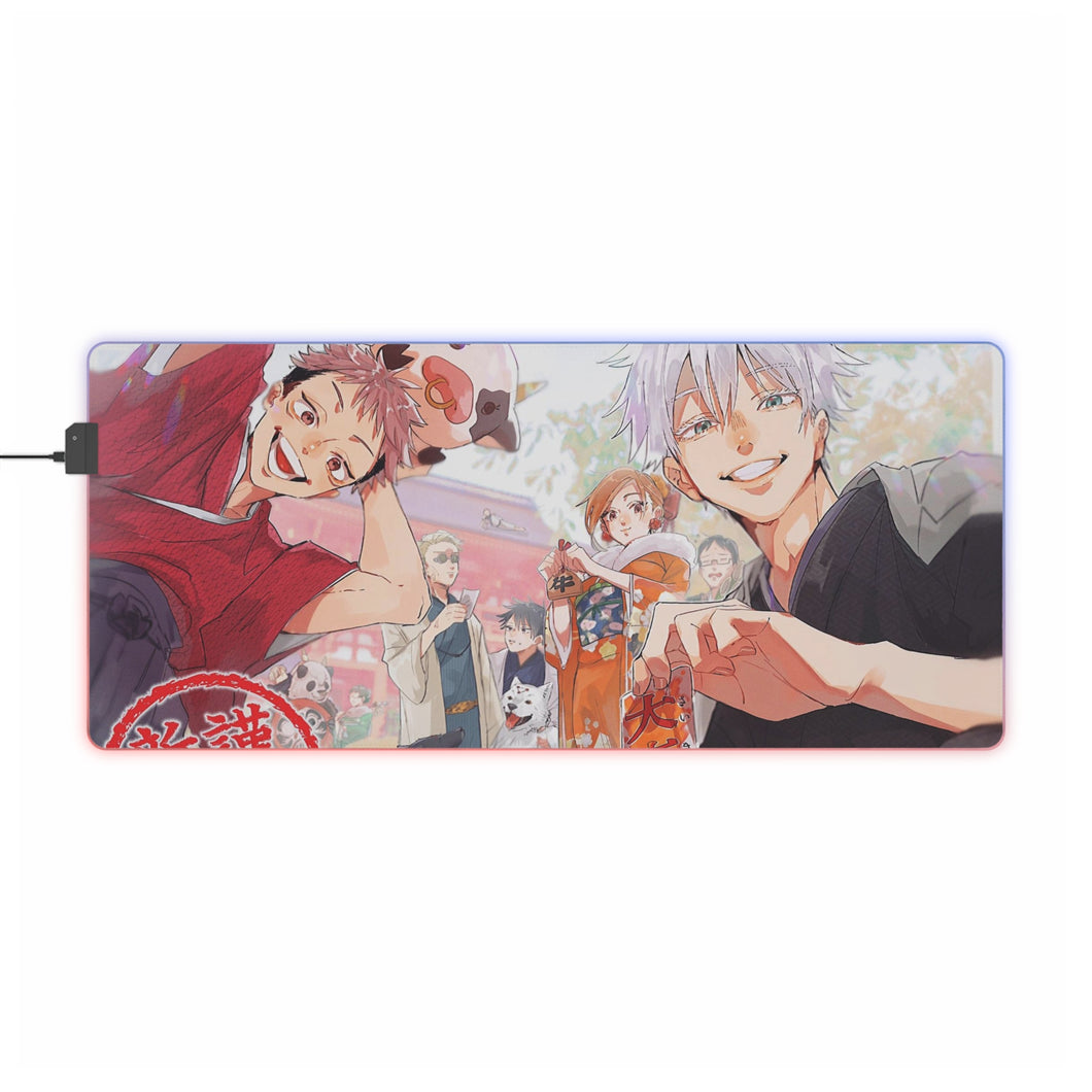 Tapis de souris LED RVB Jujutsu Kaisen (tapis de bureau)