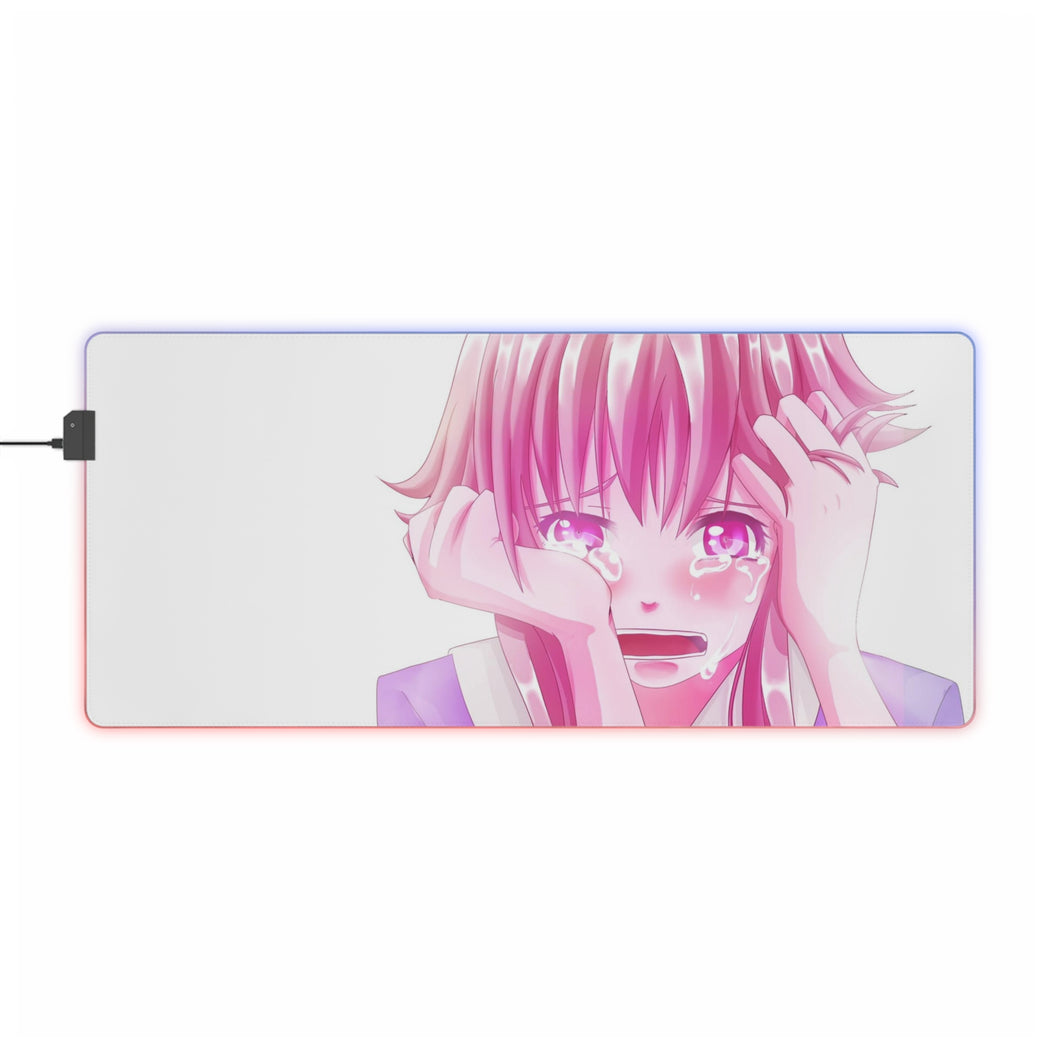 Tapis de souris LED RVB Mirai Nikki Yuno Gasai (tapis de bureau)