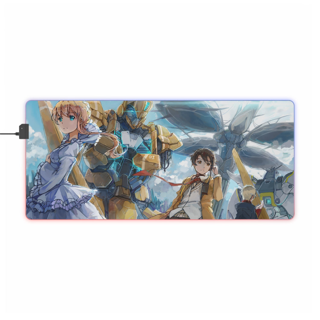 Tapis de souris LED RVB Aldnoah.Zero (tapis de bureau)