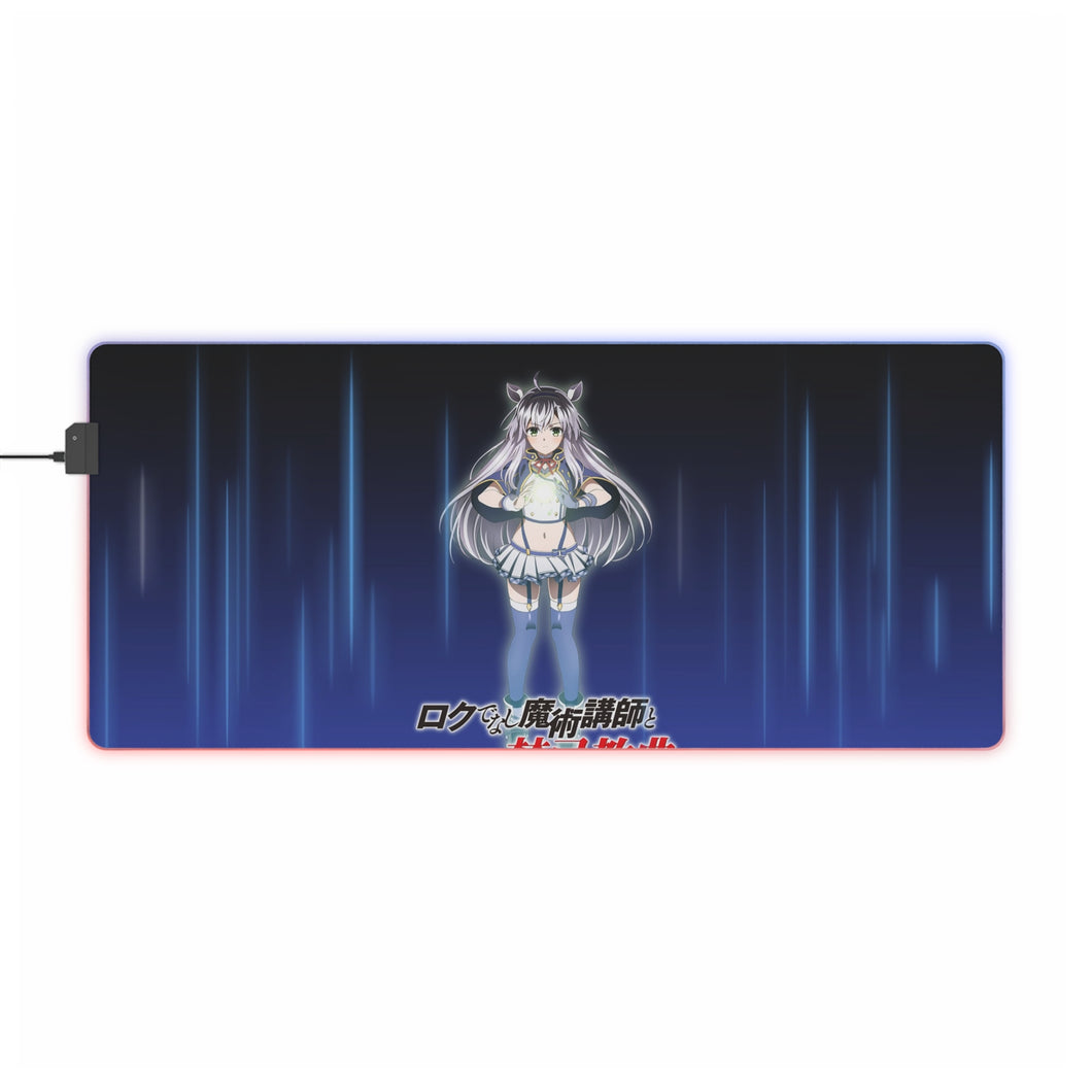 Rokudenashi Majutsu Koushi to Akashic Records Tapis de souris LED RVB (tapis de bureau)