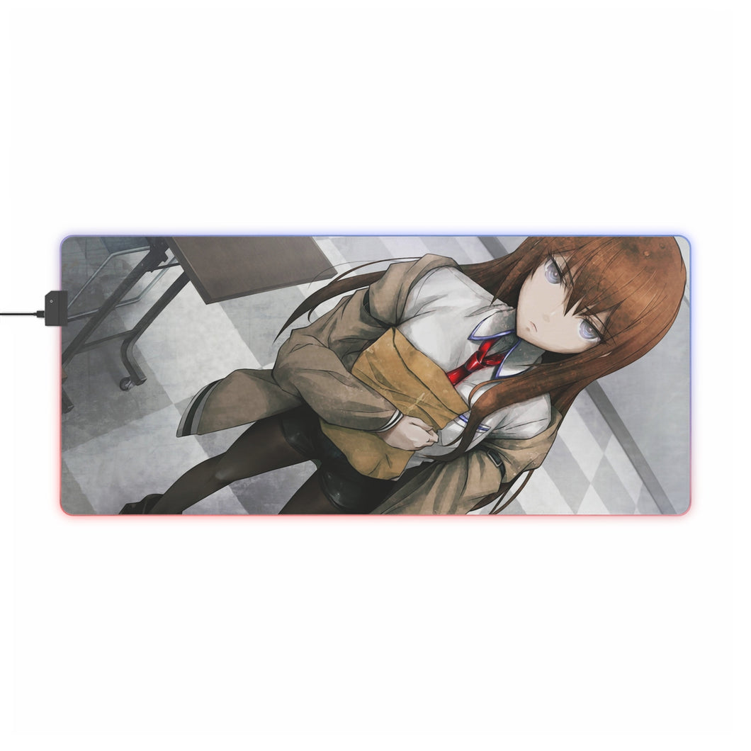 Alfombrilla de ratón con LED RGB Makise Kurisu (alfombrilla de escritorio)