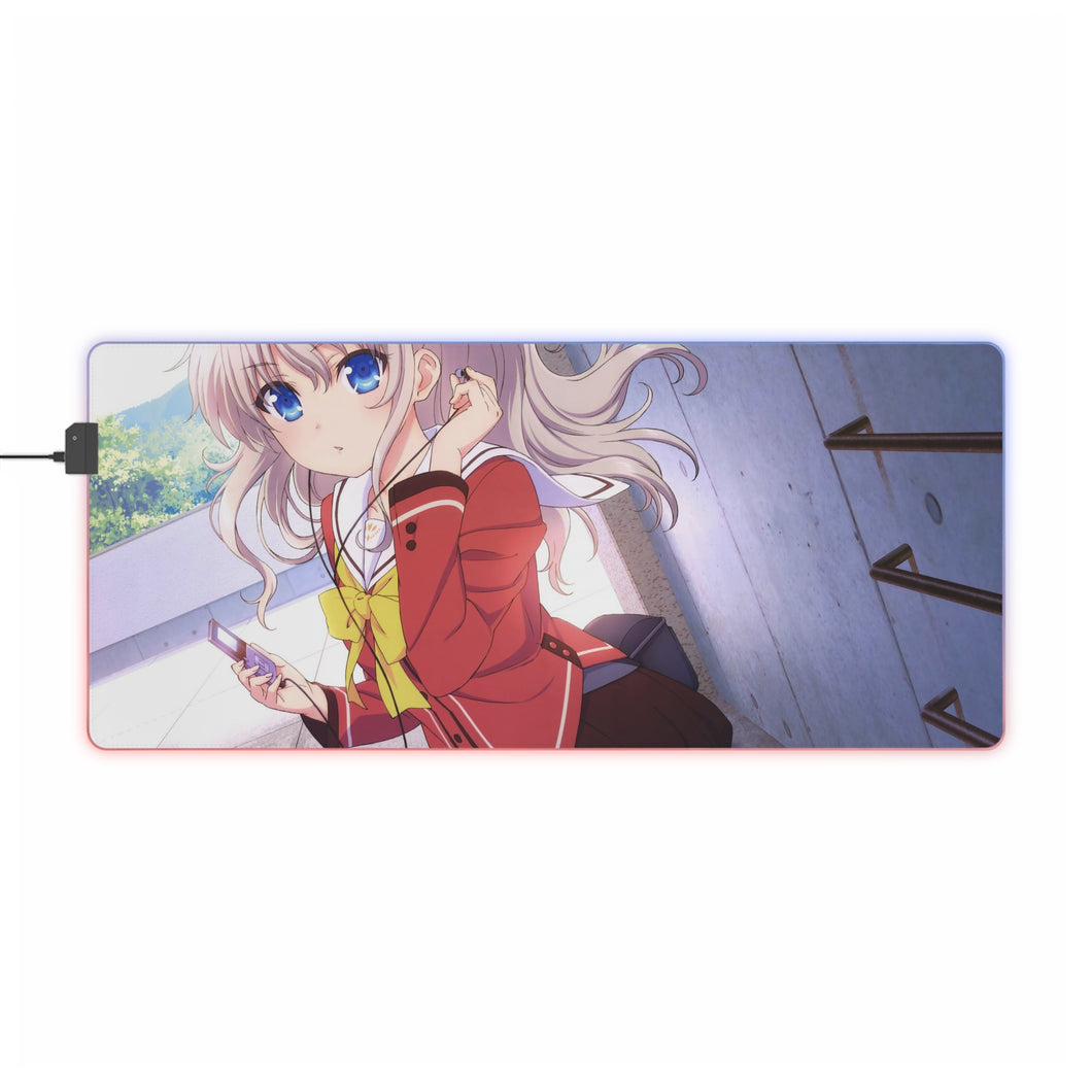 Nao Tomori listening to music RGB LED Mouse Pad (Desk Mat)