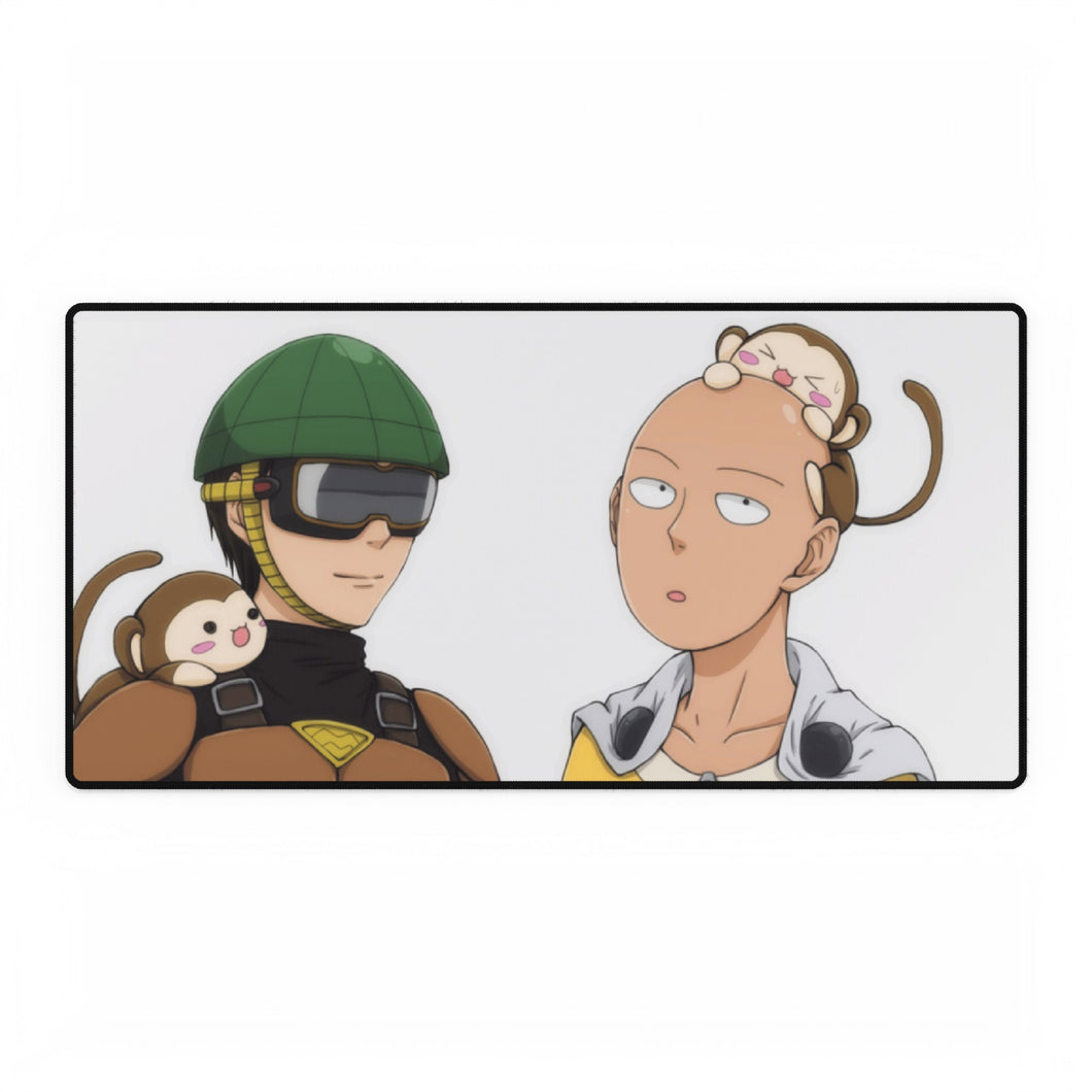 Saitama and License-less Rider Mouse Pad (Desk Mat)