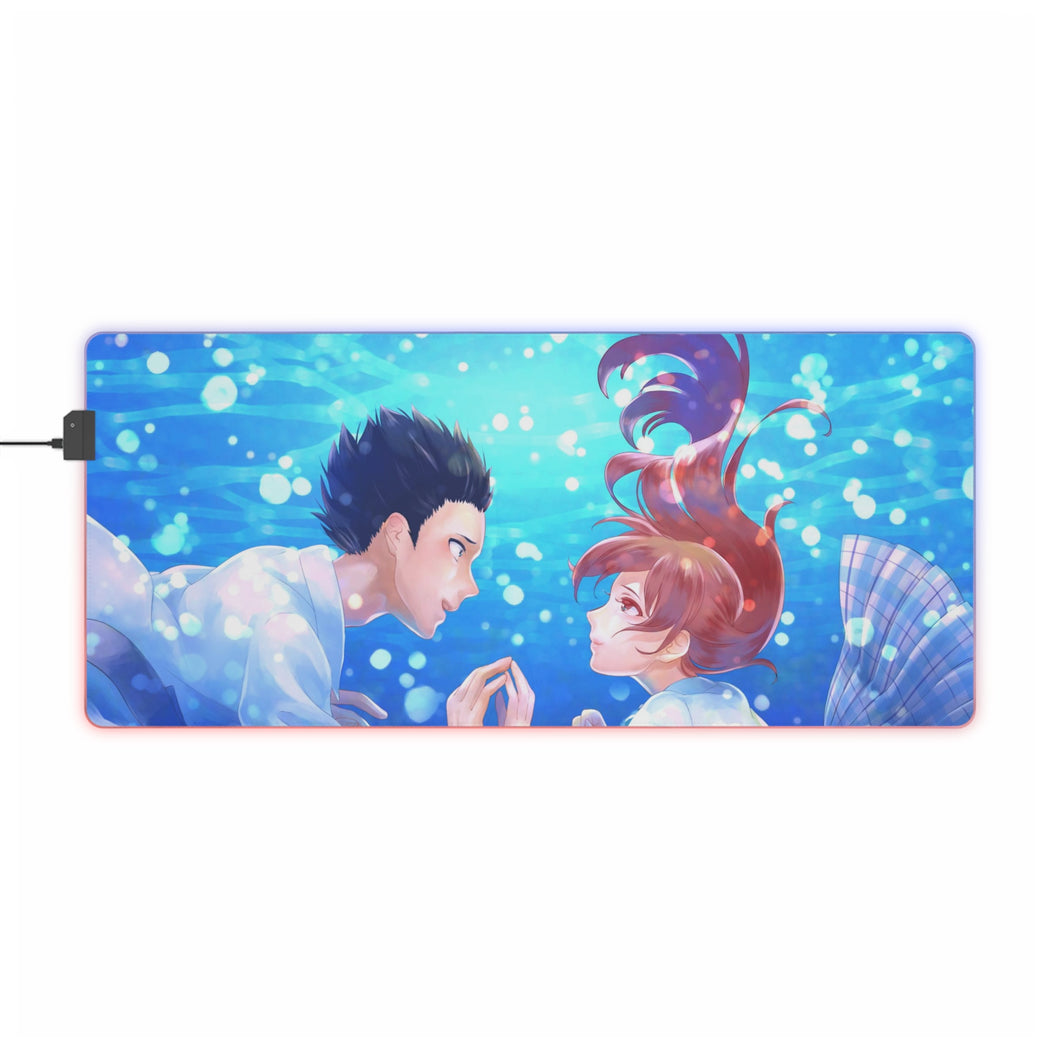 Koe No Katachi Shouko Nishimiya, Shouya Ishida RGB LED Mouse Pad (Desk Mat)