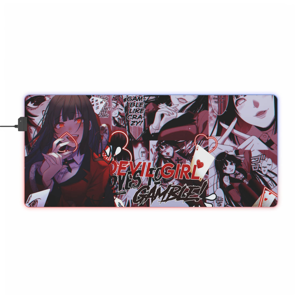 Tapis de souris LED RVB Kakegurui Yumeko Jabami (tapis de bureau)