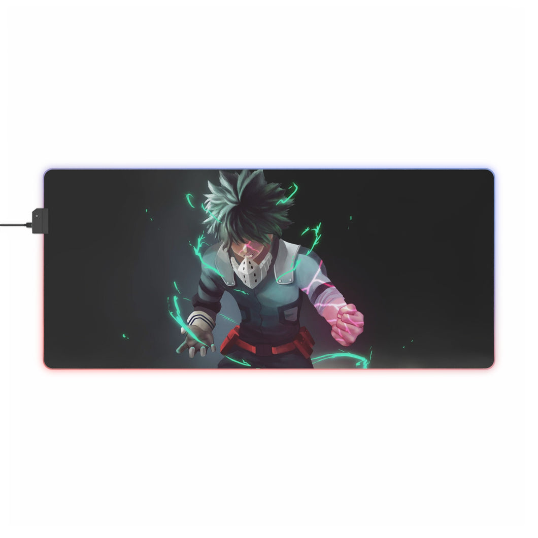 Tapis de souris LED RVB My Hero Academia Izuku Midoriya (tapis de bureau)