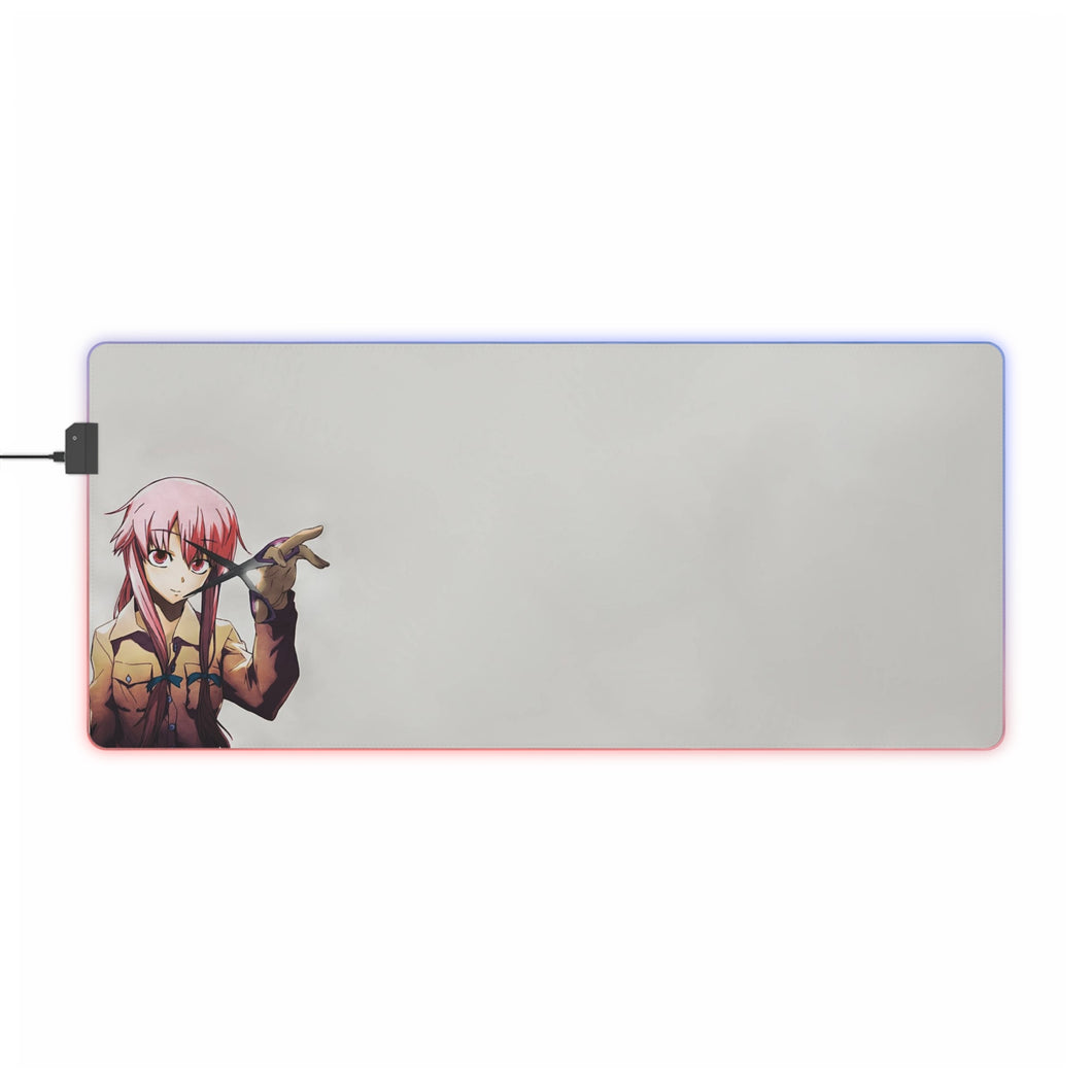 Tapis de souris LED RVB Mirai Nikki Yuno Gasai (tapis de bureau)