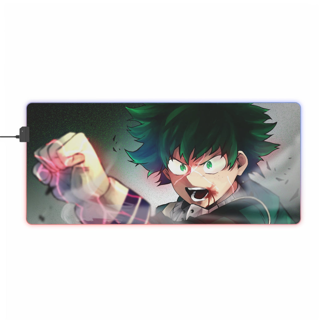 Tapis de souris LED RVB My Hero Academia Izuku Midoriya (tapis de bureau)