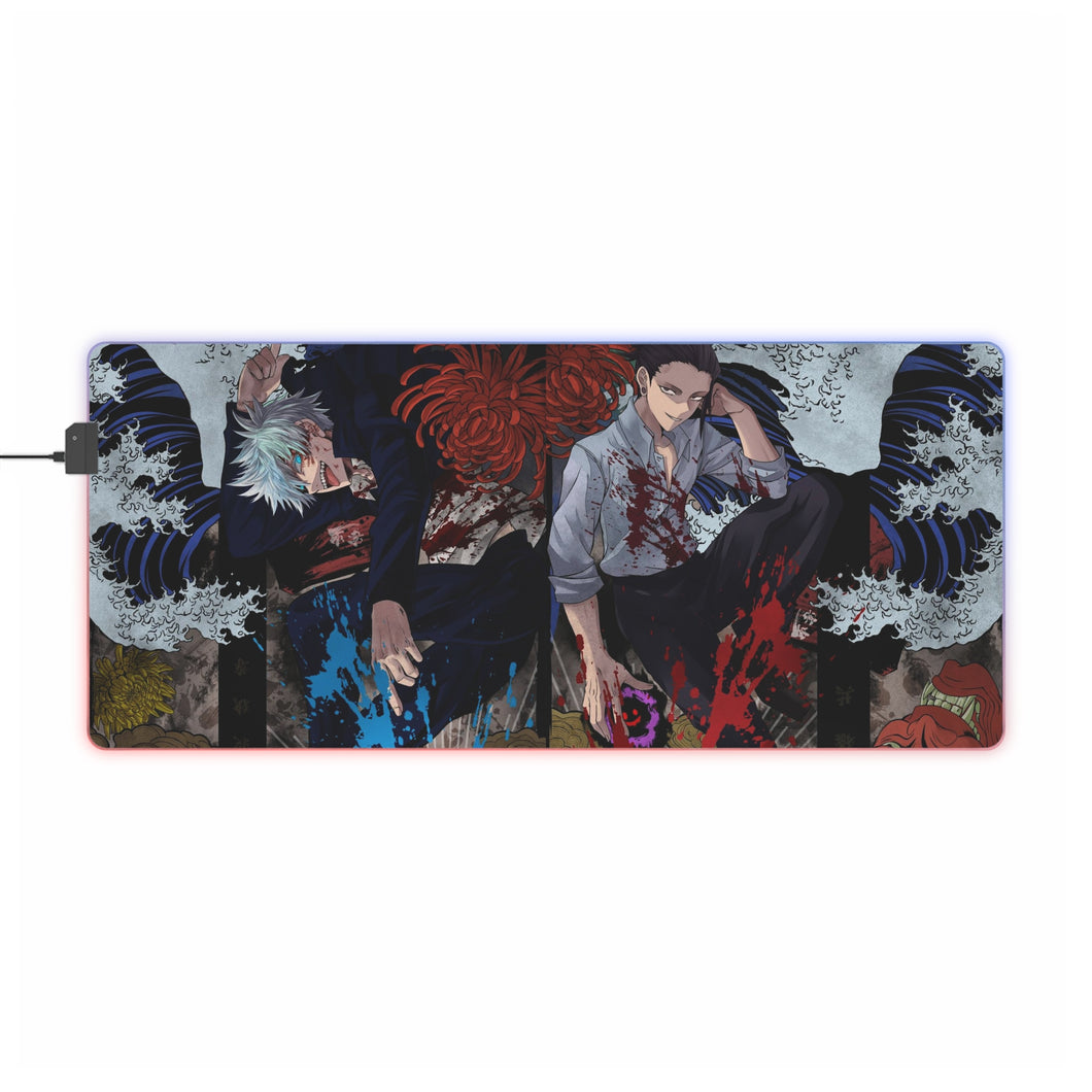 Tapis de souris LED RVB Jujutsu Kaisen (tapis de bureau)