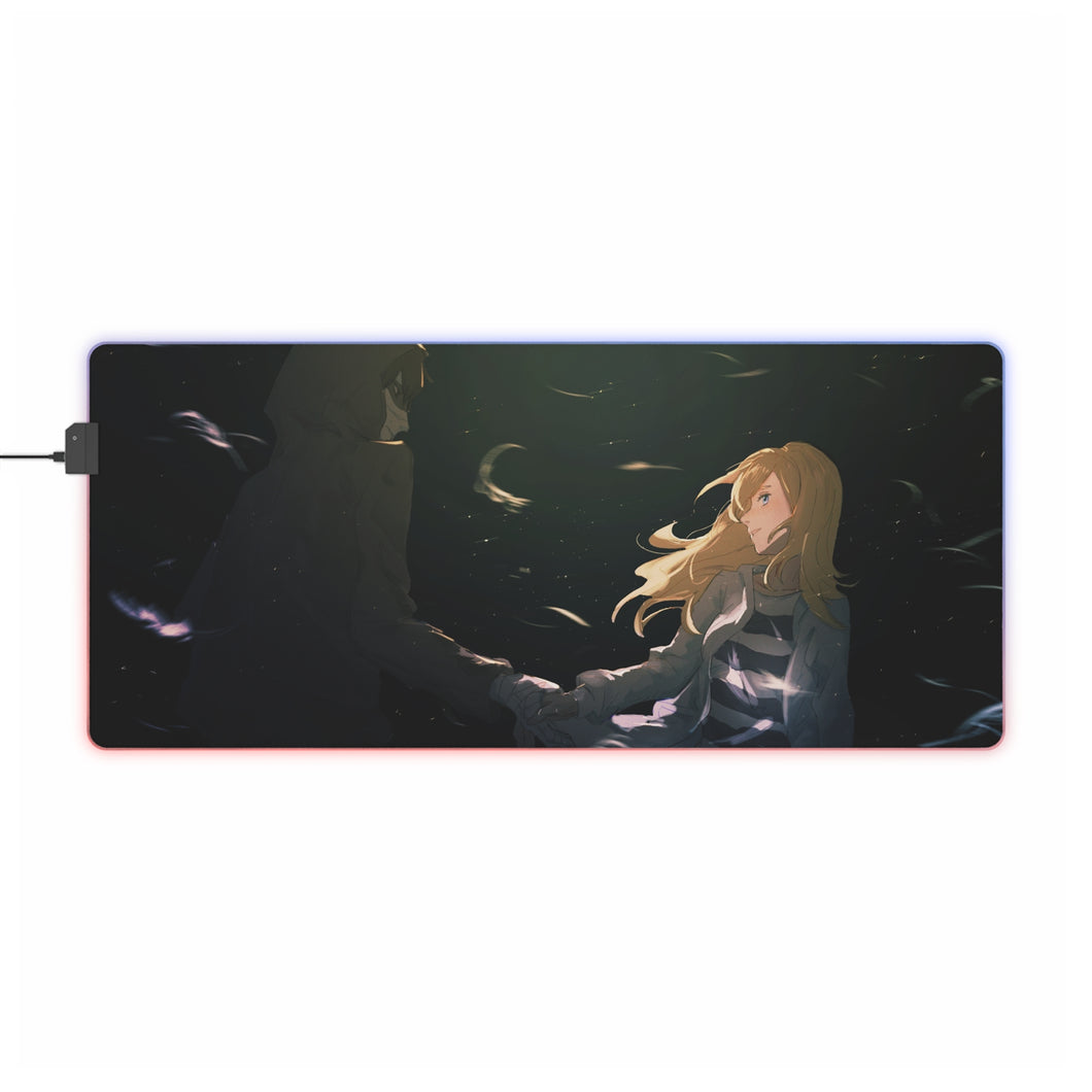 Tapis de souris LED RVB Angels Of Death Rachel Gardner (tapis de bureau)