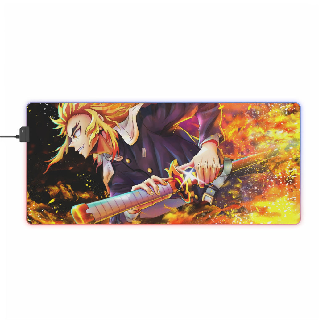 Tapis de souris LED RGB Demon Slayer : Kimetsu No Yaiba (tapis de bureau)