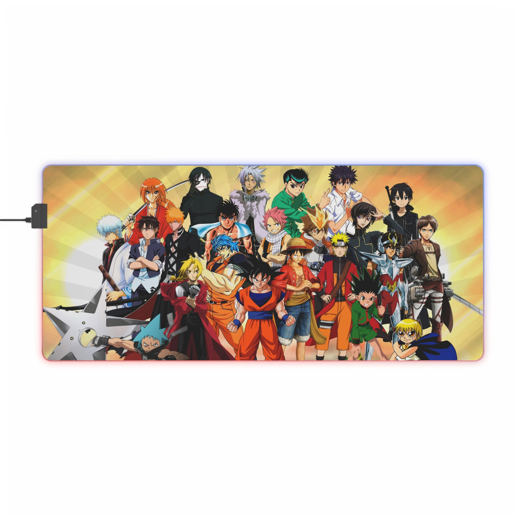 Anime Crossover RGB LED Mouse Pad (Desk Mat)