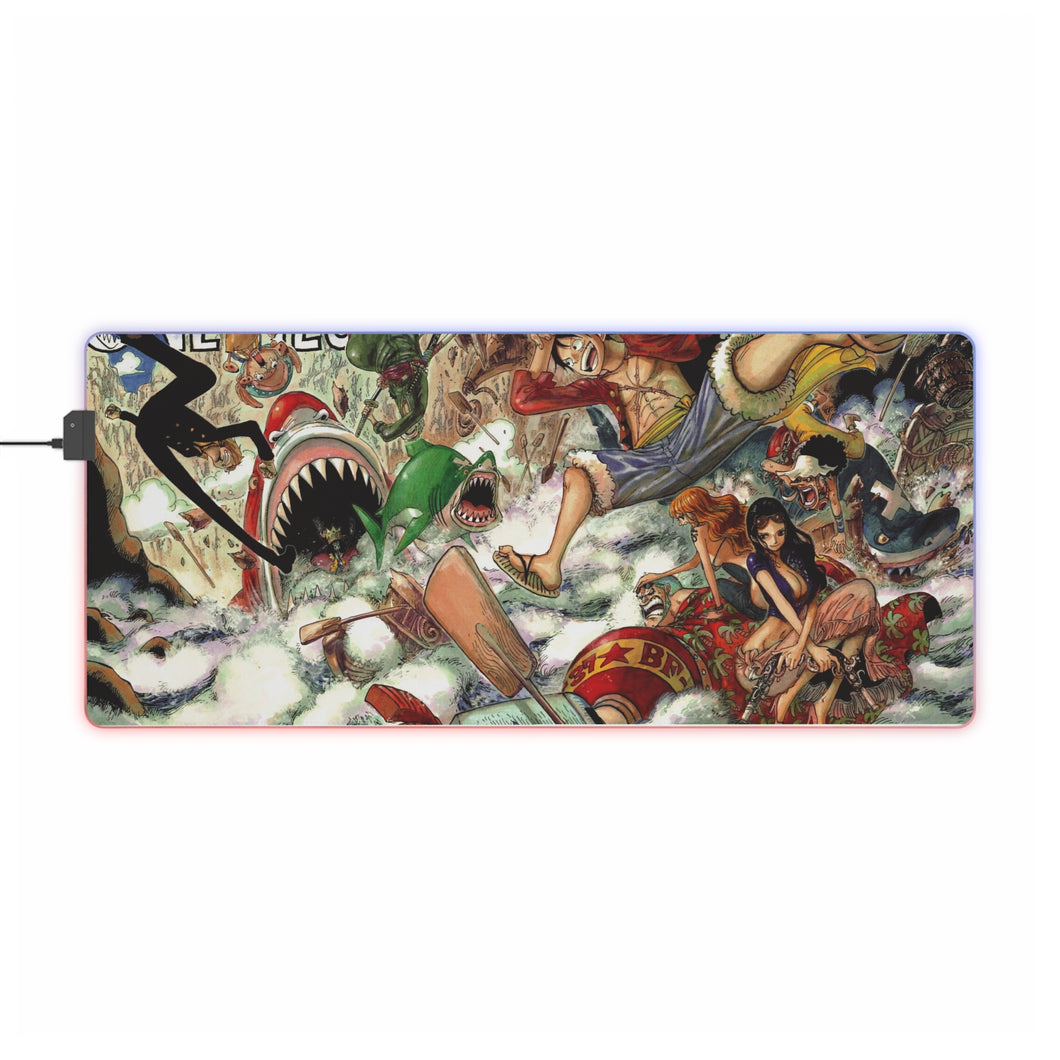 One Piece Monkey D. Luffy, Roronoa Zoro, Sanji, Nico Robin, Tony Tony Chopper RGB LED Mouse Pad (Desk Mat)