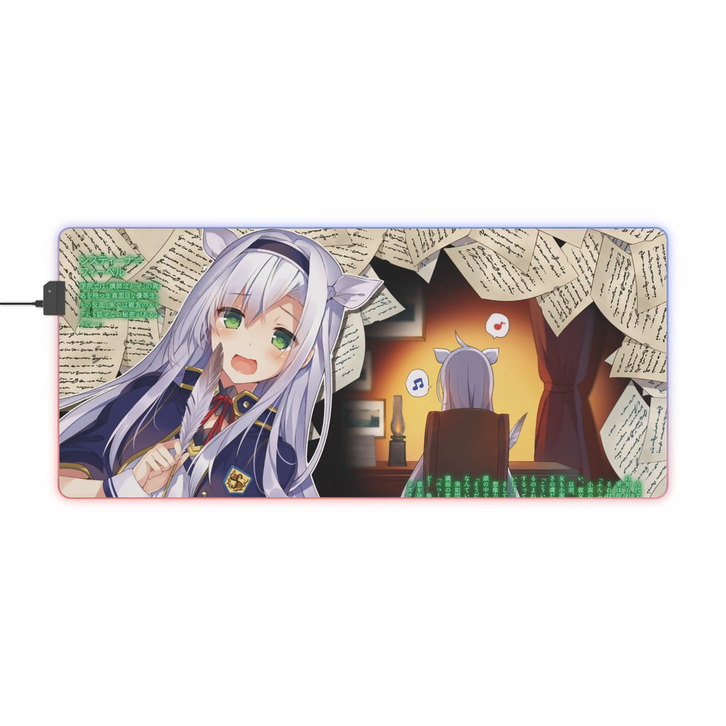 Rokudenashi Majutsu Koushi To Akashic Records Sixtine Fibel RGB LED Tapis de souris (Tapis de bureau)