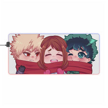 Cargar imagen en el visor de la galería, Alfombrilla de ratón RGB LED (alfombrilla de escritorio) de My Hero Academia Izuku Midoriya y Katsuki Bakugou
