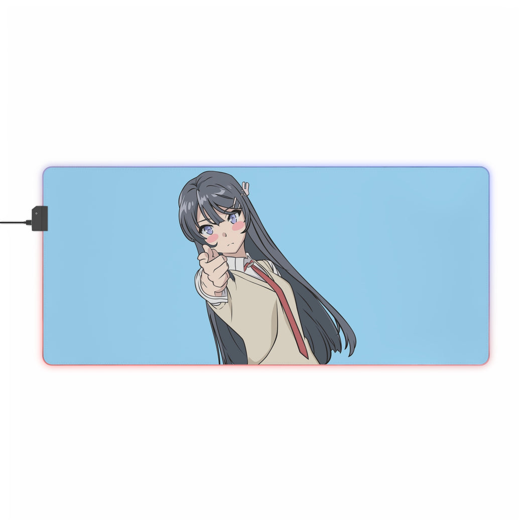 Tapis de souris LED RGB Rascal Does Not Dream Of Bunny Girl Senpai (tapis de bureau)