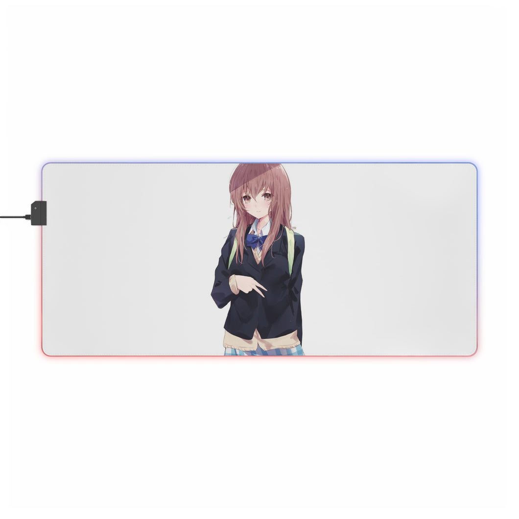 Koe no Katachi - Shouko Nishimiya RGB LED Mouse Pad (Desk Mat)