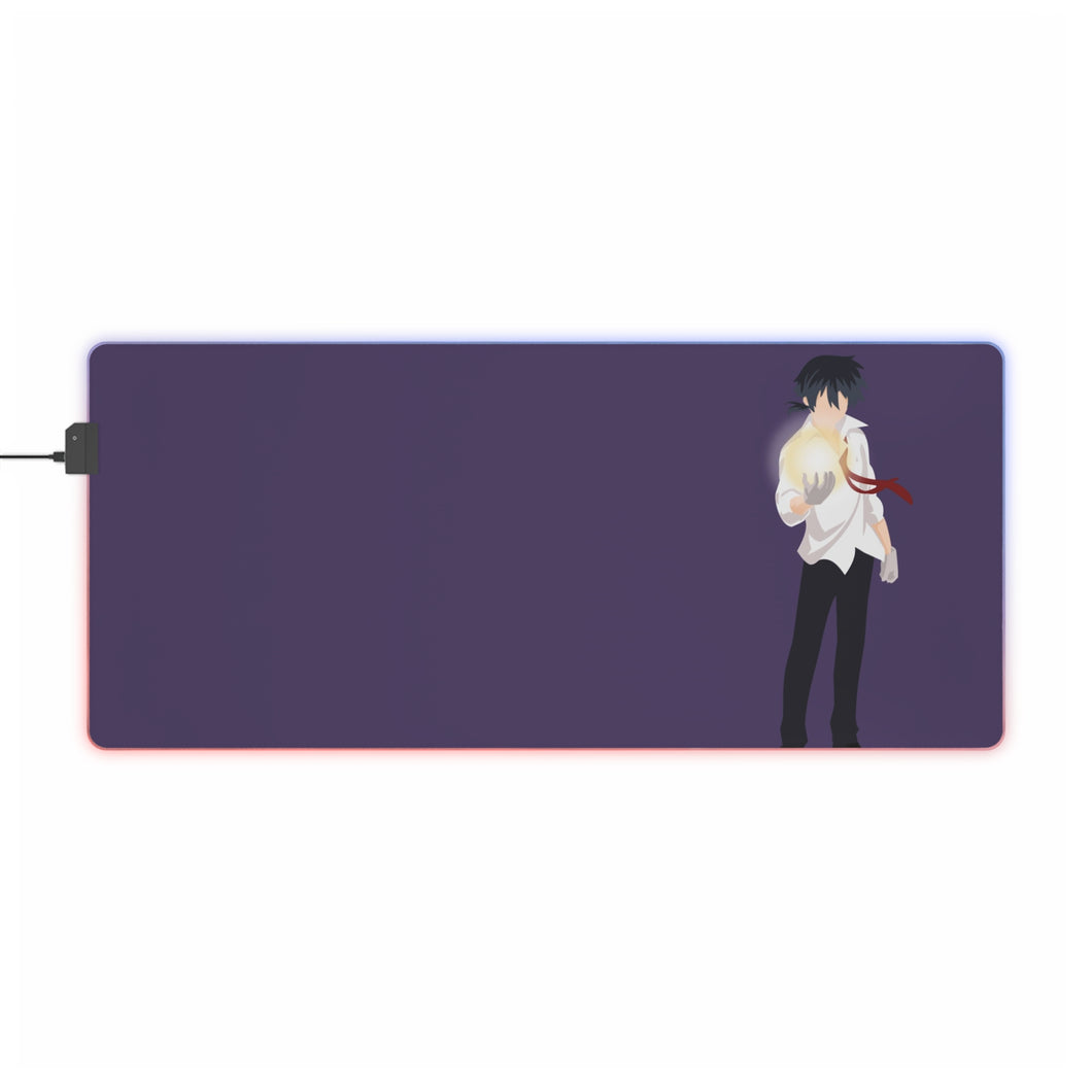 Rokudenashi Majutsu Koushi To Akashic Records Glenn Radars Tapis de souris LED RVB (tapis de bureau)