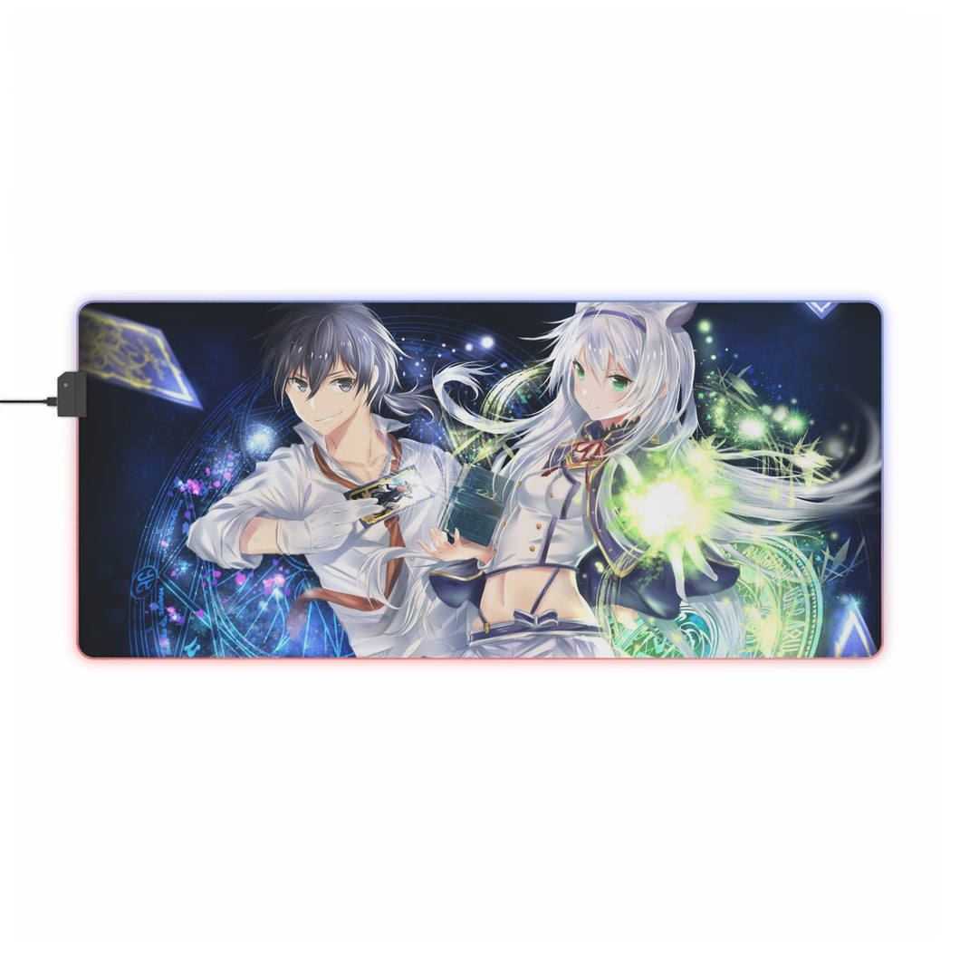 Rokudenashi Majutsu Koushi To Akashic Records Sistine Fibel, Glenn Radars RGB LED Mouse Pad (Desk Mat)