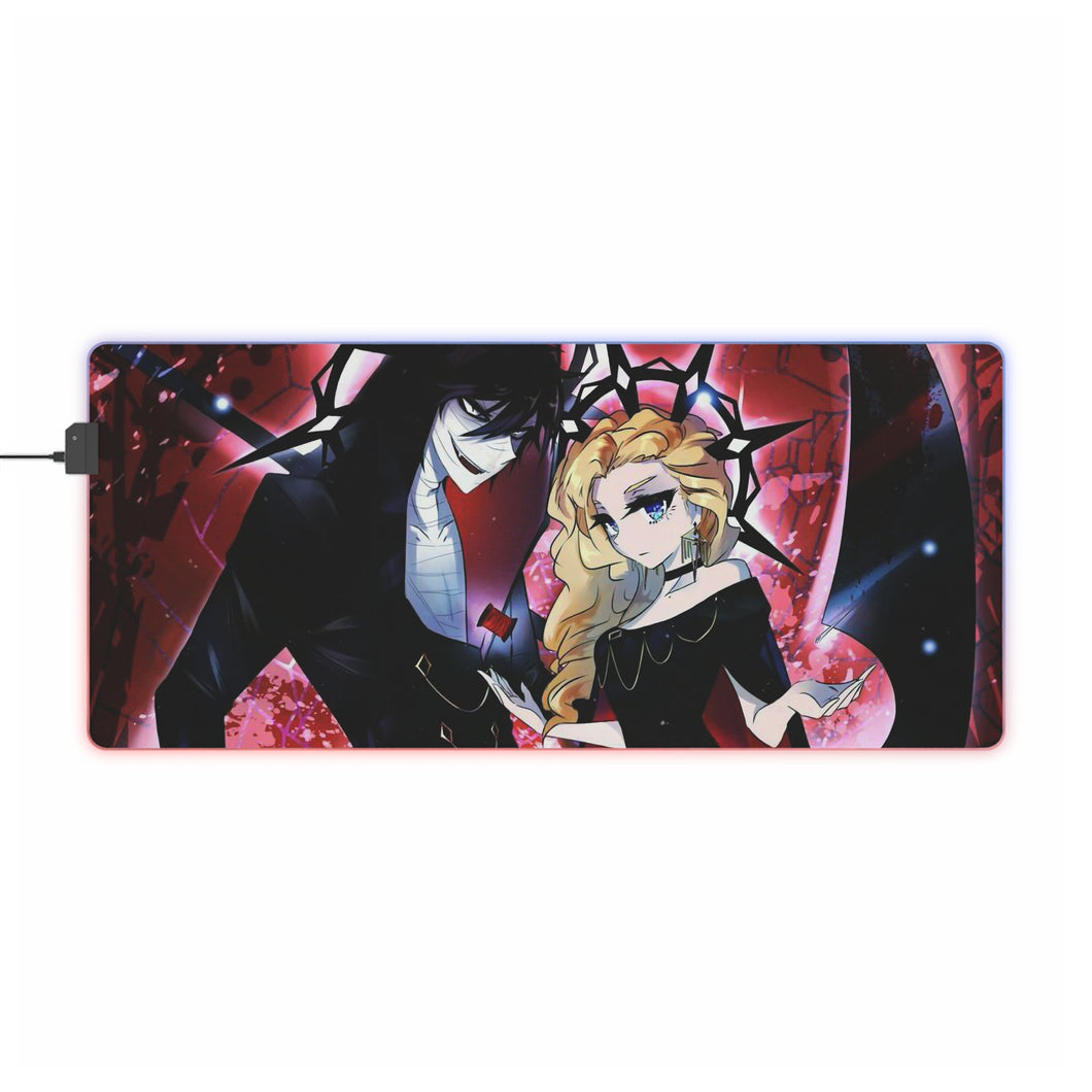 Tapis de souris LED RVB Angels Of Death Rachel Gardner (tapis de bureau)