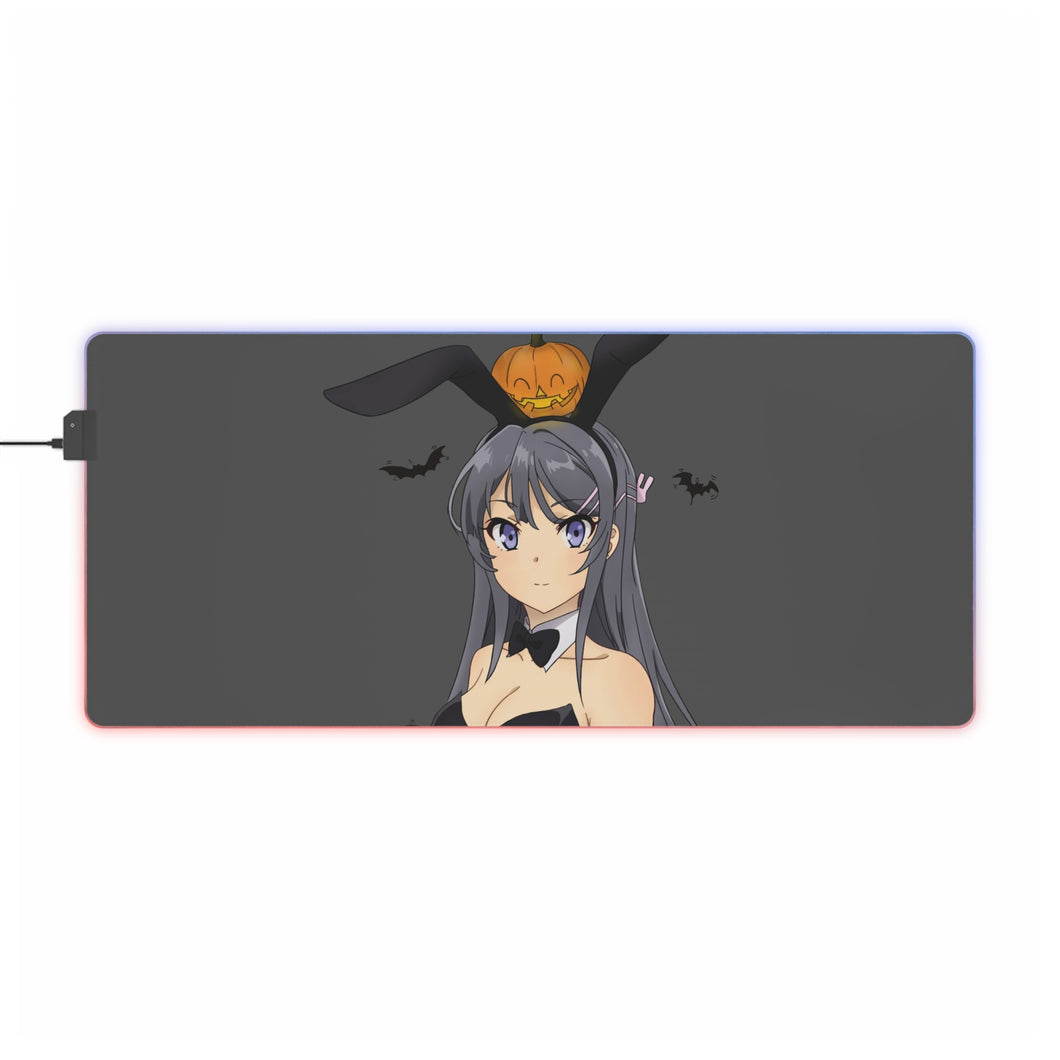 Tapis de souris LED RGB Rascal Does Not Dream Of Bunny Girl Senpai (tapis de bureau)