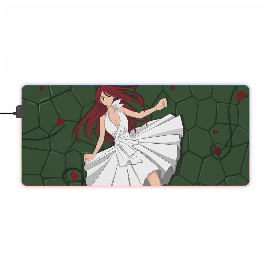 Tapis de souris LED RGB Fairy Tail Erza Scarlet (tapis de bureau)