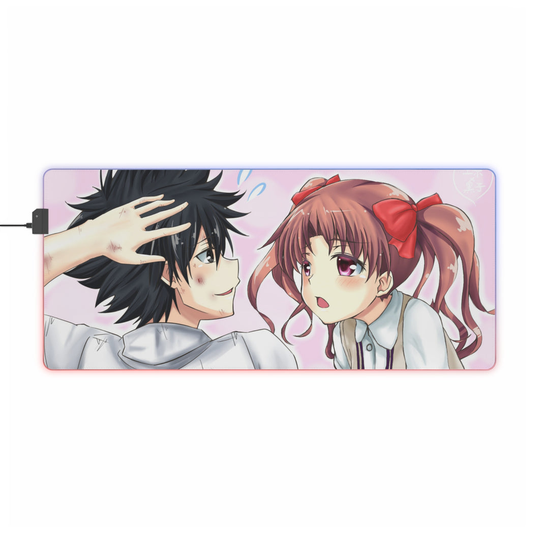 A Certain Magical Index Kamijou Touma, Kuroko Shirai RGB LED Mouse Pad (Desk Mat)