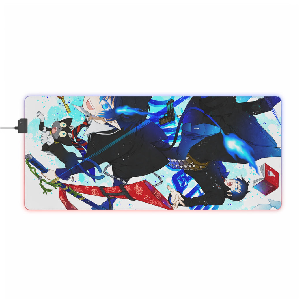 Blue Exorcist Rin Okumura, Yukio Okumura RGB LED Mouse Pad (Desk Mat)