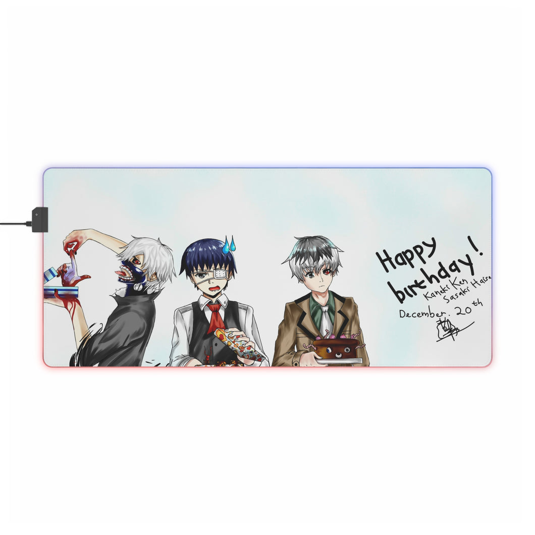 Tapis de souris LED RGB Anime Tokyo Ghoul (tapis de bureau)