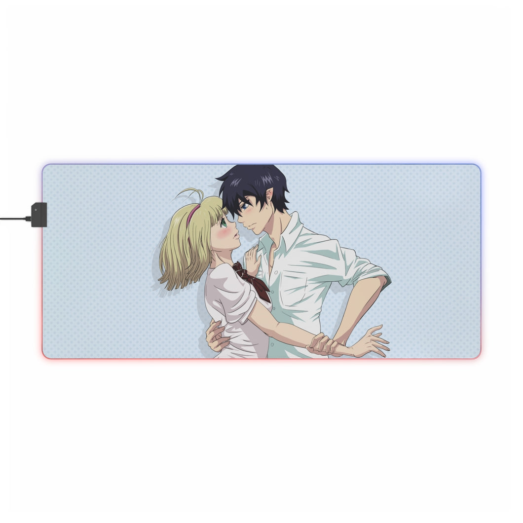 Rin and Shiemi RGB LED Mouse Pad (Desk Mat)