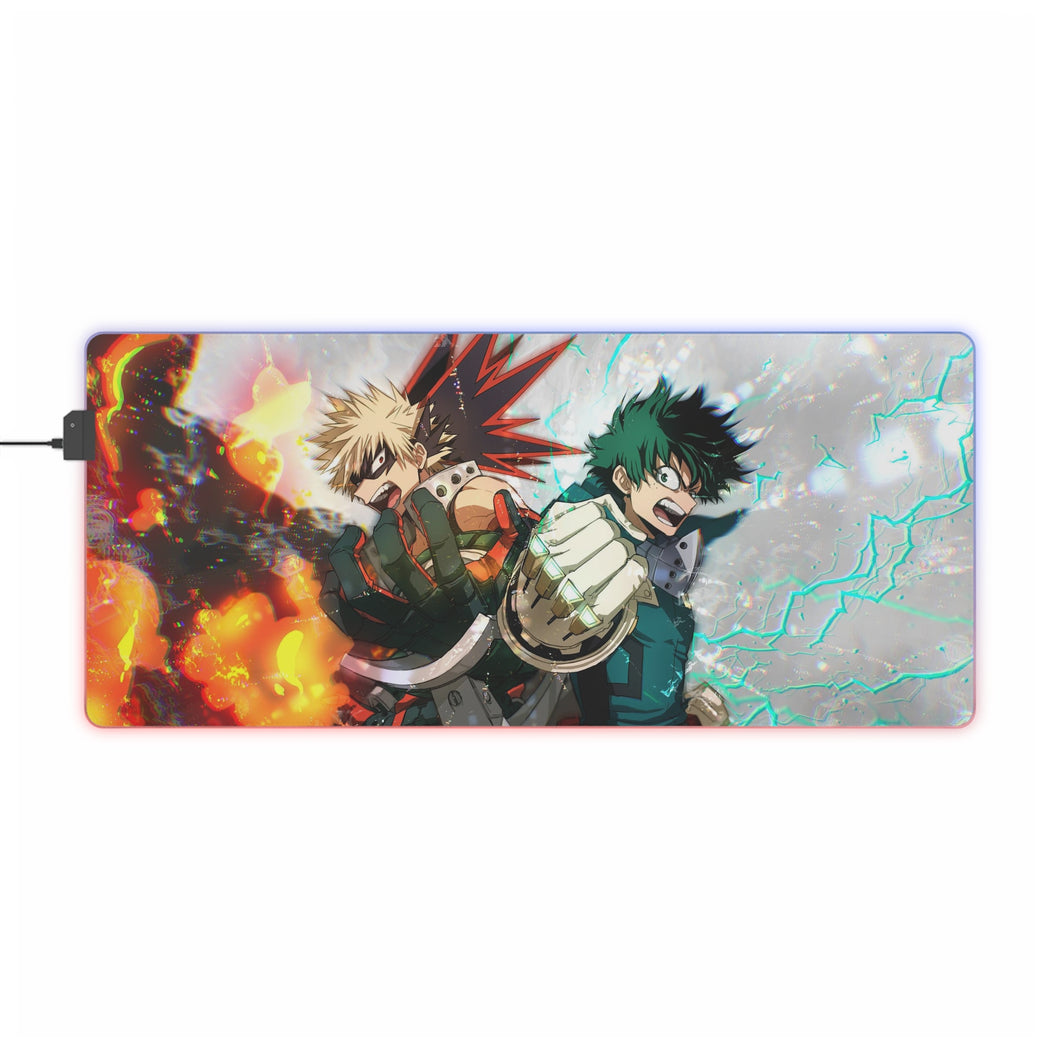 My Hero Academia Izuku Midoriya, Katsuki Bakugou RGB LED Mouse Pad (Desk Mat)