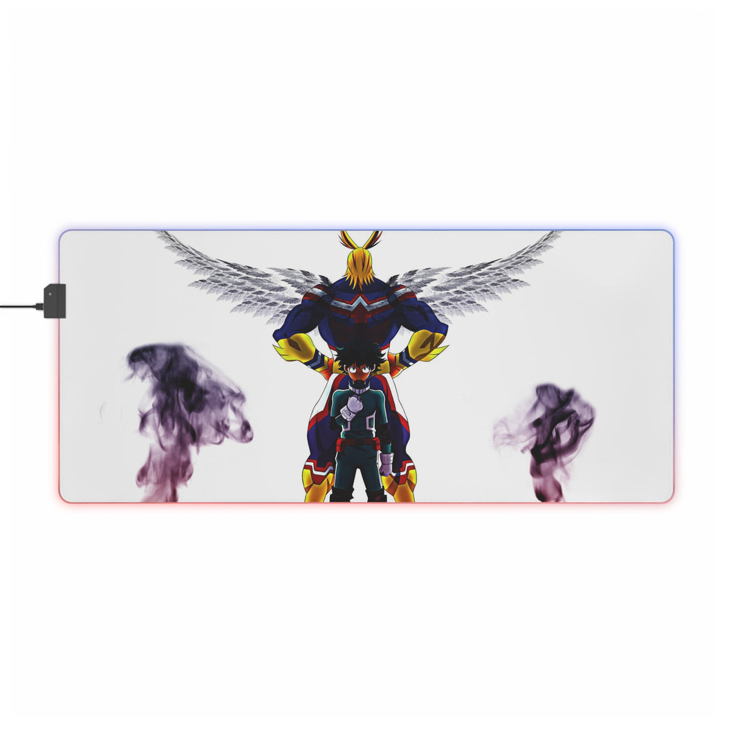 My Hero Academia Izuku Midoriya, All Might RGB LED Mouse Pad (Desk Mat)