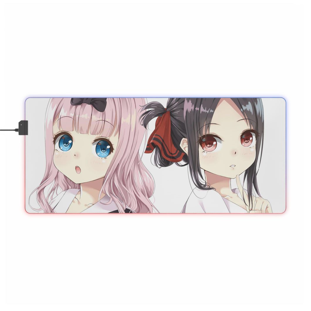 Kaguya and Chika RGB LED Mouse Pad (Desk Mat)