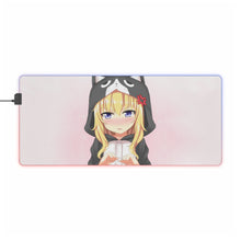 Charger l&#39;image dans la galerie, Tapis de souris LED RGB blanc Gabriel DropOut Gabriel Tenma (tapis de bureau)
