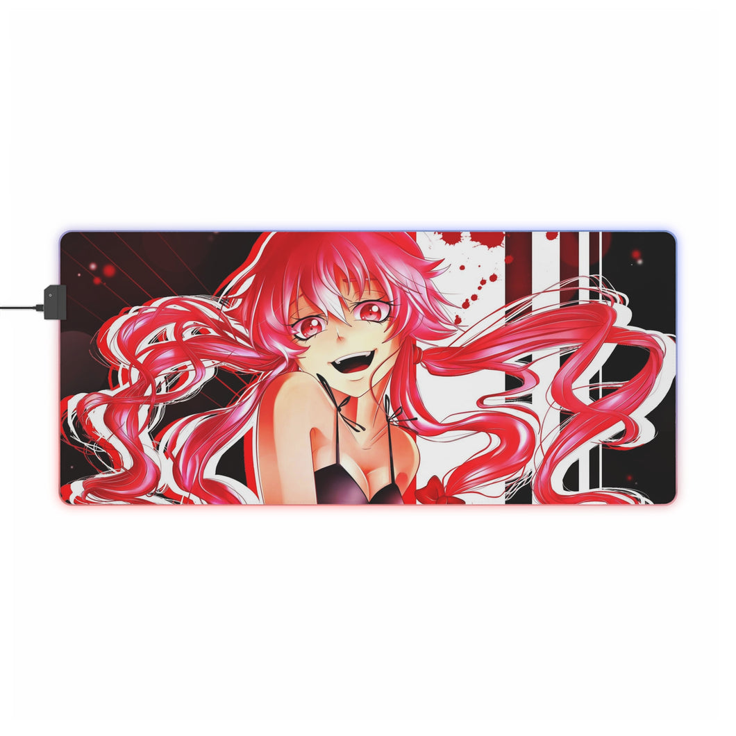 Tapis de souris LED RVB Gasai Yuno (tapis de bureau)